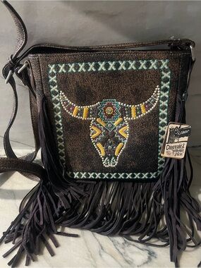 P&G Collection Concealed Carry Crossbody Bag – Embroidered Fringe